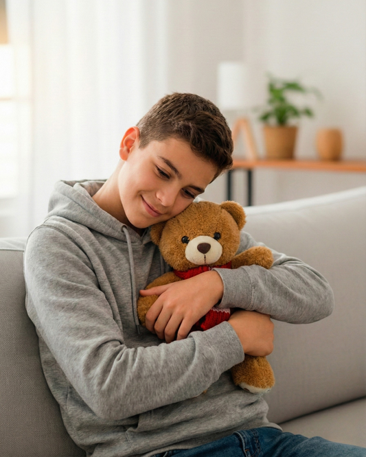 Peluche térmico de semillas para relajación y bienestar natural.
