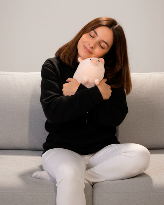 Regalo para aliviar cólicos menstruales de forma natural con peluche térmico.